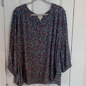 St. John's Bay Multicolor Floral Blouse